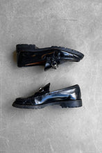 画像をギャラリービューアに読み込む, MADE IN ITALY LEATHER HOUSE BIT LEATHER LOAFERS / BLACK [SIZE: 27.5cm USED]
