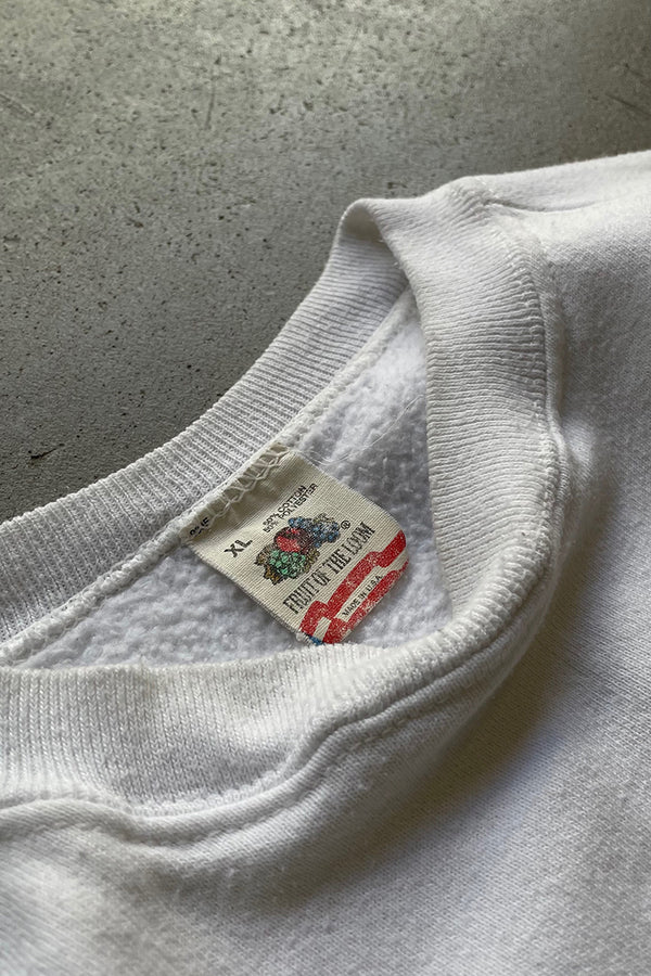 MADE IN USA 90'S I HATE THE WAIT MESSAGE SWEATSHIRT / WHITE [SIZE: XL USED]