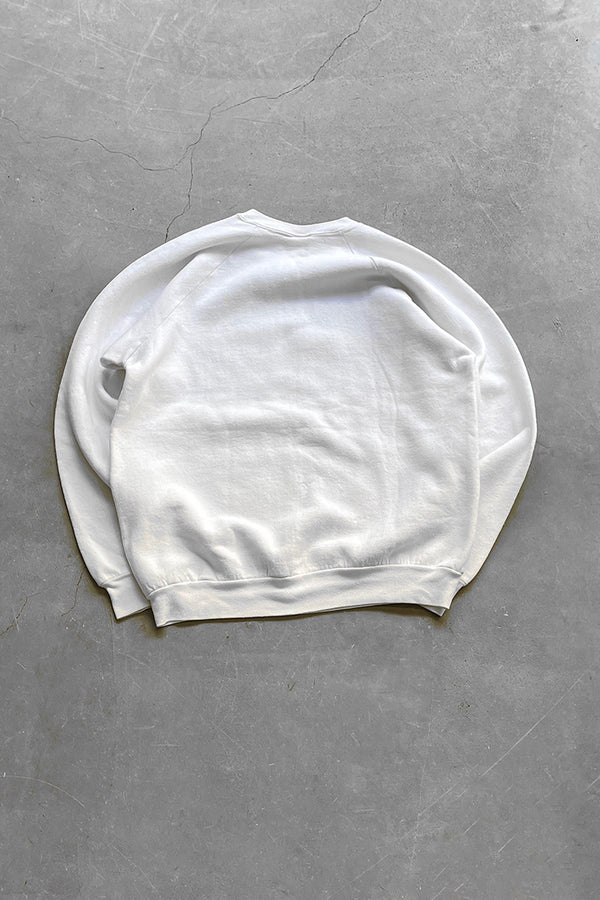 MADE IN USA 90'S I HATE THE WAIT MESSAGE SWEATSHIRT / WHITE [SIZE: XL USED]