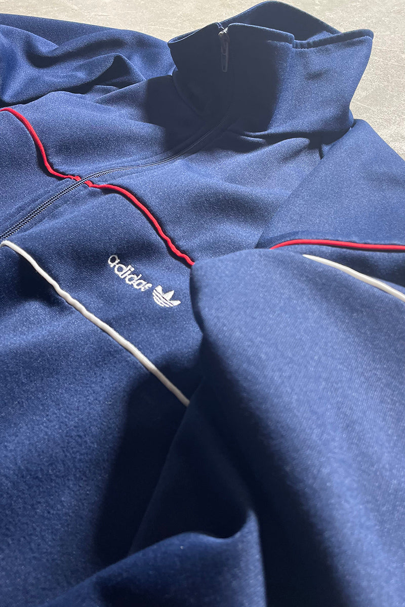 70'S ZIP UP TRACK JACKET / NAVY [SIZE: XL USED]