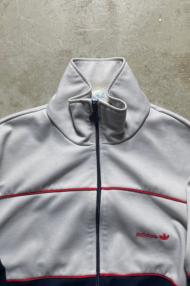 70'S ZIP UP TRACK JACKET / GRAY [SIZE: L USED]