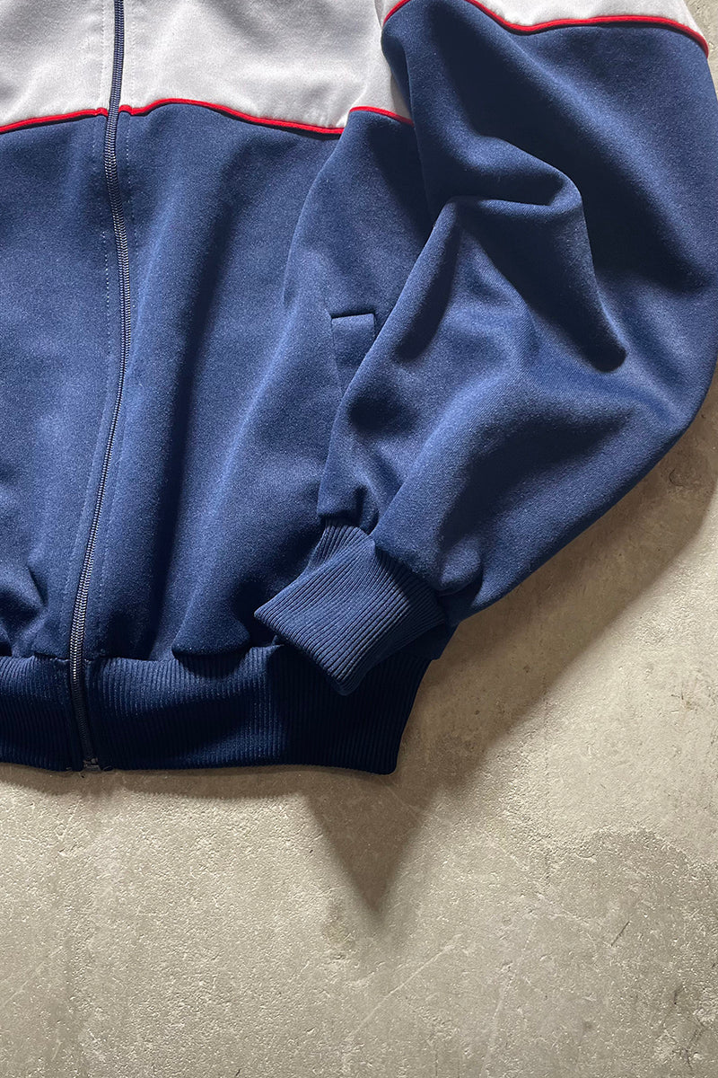 70'S ZIP UP TRACK JACKET / GRAY [SIZE: L USED]