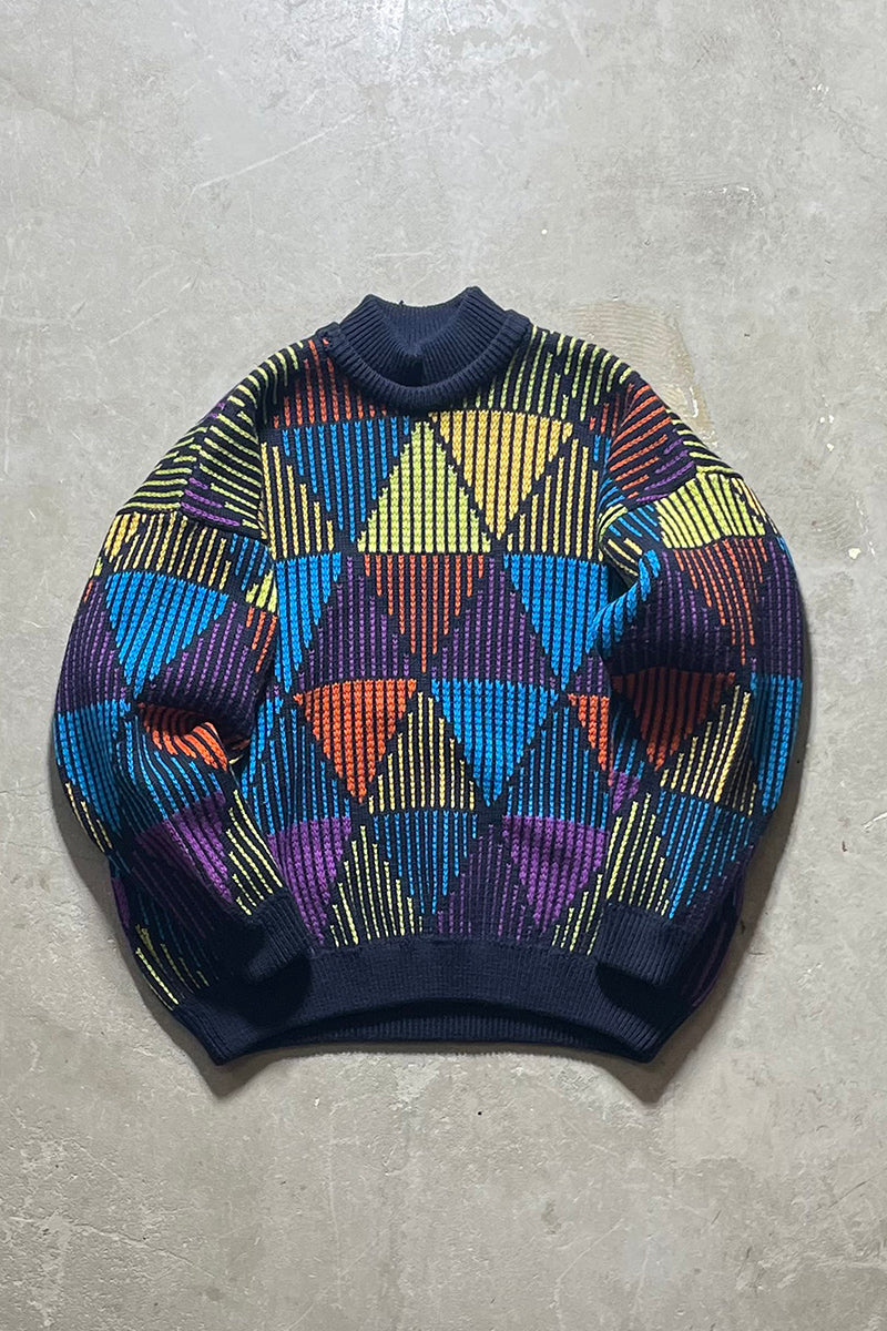 MADE IN AUSTRALIA 90'S DESIGN SWEATER / MULTI [SIZE: L USED]
