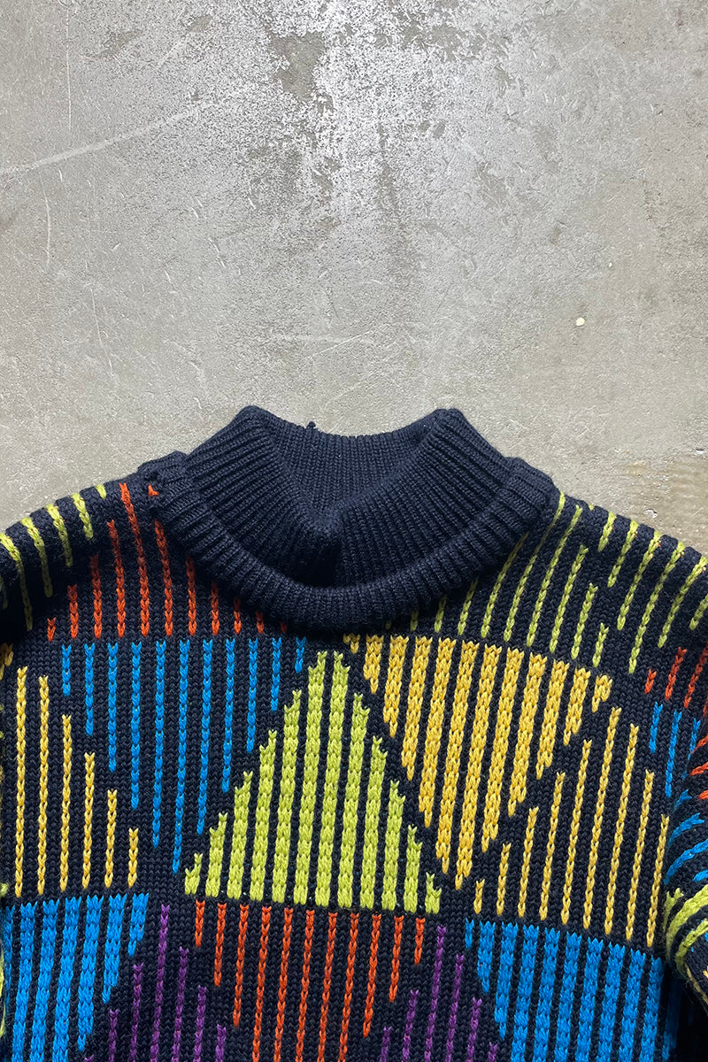 MADE IN AUSTRALIA 90'S DESIGN SWEATER / MULTI [SIZE: L USED]