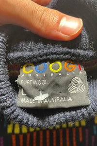 MADE IN AUSTRALIA 90'S DESIGN SWEATER / MULTI [SIZE: L USED]