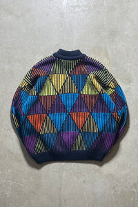MADE IN AUSTRALIA 90'S DESIGN SWEATER / MULTI [SIZE: L USED]