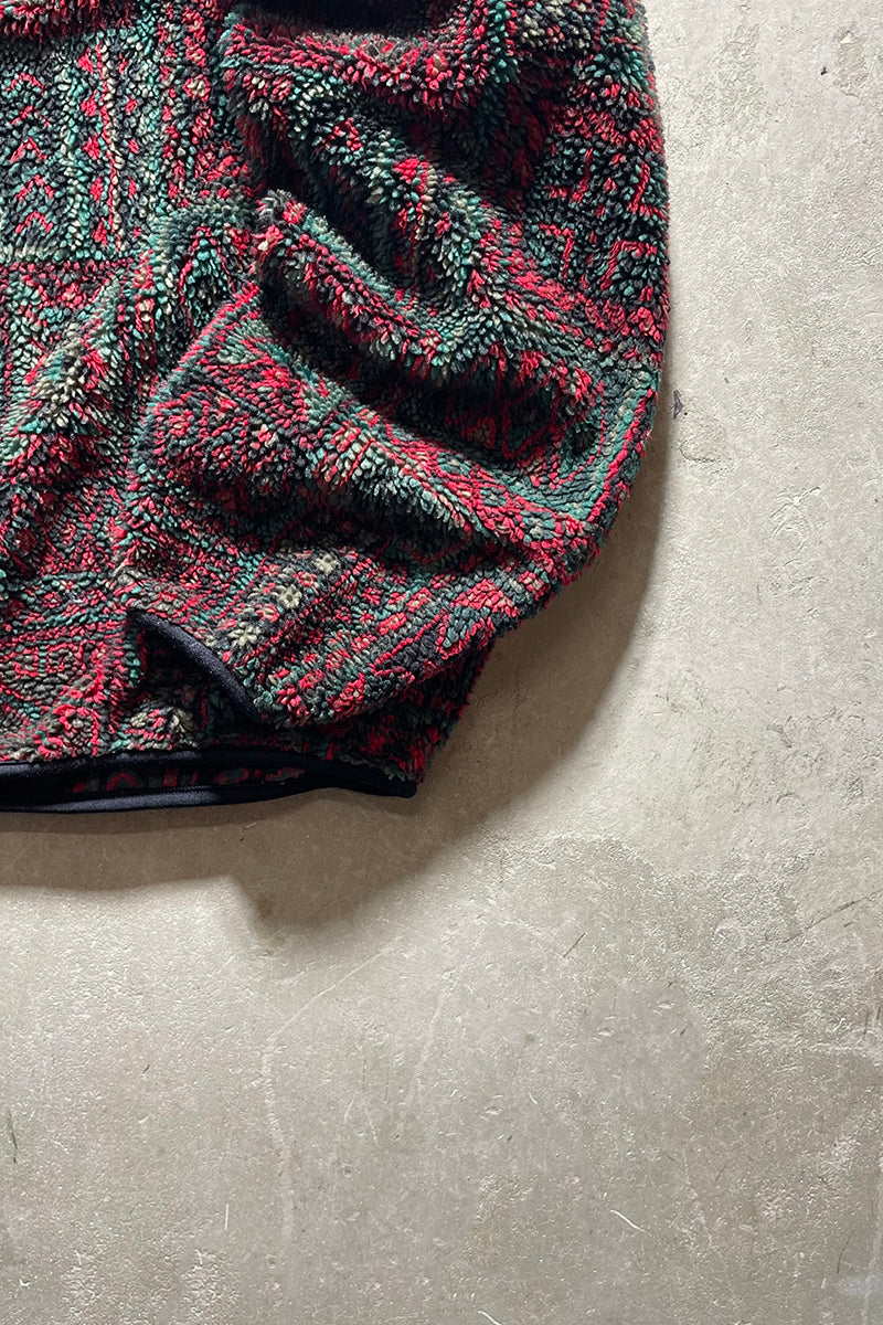 Y2K EARLY 00'S HALF ZIP PULLOVER FLEECE JACKET / MULTI [SIZE: S USED]