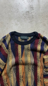 MADE IN CANADA 90'D 3D KNIT SWEATER / MULTI  [SIZE: L USED]