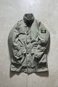 MADE IN ITALY 16AW NYLON ZIP UP DOWN COAT / KHAKI [SIZE: S USED]