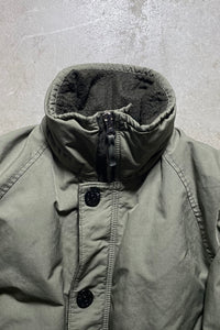 MADE IN ITALY 16AW NYLON ZIP UP DOWN COAT / KHAKI [SIZE: S USED]