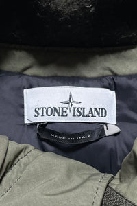 MADE IN ITALY 16AW NYLON ZIP UP DOWN COAT / KHAKI [SIZE: S USED]