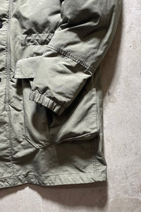 MADE IN ITALY 16AW NYLON ZIP UP DOWN COAT / KHAKI [SIZE: S USED]