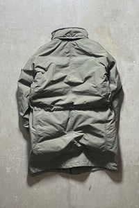 MADE IN ITALY 16AW NYLON ZIP UP DOWN COAT / KHAKI [SIZE: S USED]