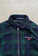 画像をギャラリービューアに読み込む, 90&#39;S ZIP UP CHECK FLEECE JACKET / CHECK SIZE: M USED ]
