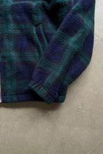 画像をギャラリービューアに読み込む, 90&#39;S ZIP UP CHECK FLEECE JACKET / CHECK SIZE: M USED ]
