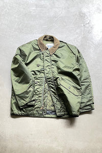 85'S A-2 NYLON DECK JACKET / OLIVE［SIZE: S USED]