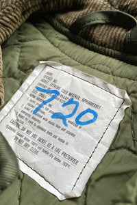 85'S A-2 NYLON DECK JACKET / OLIVE［SIZE: S USED]