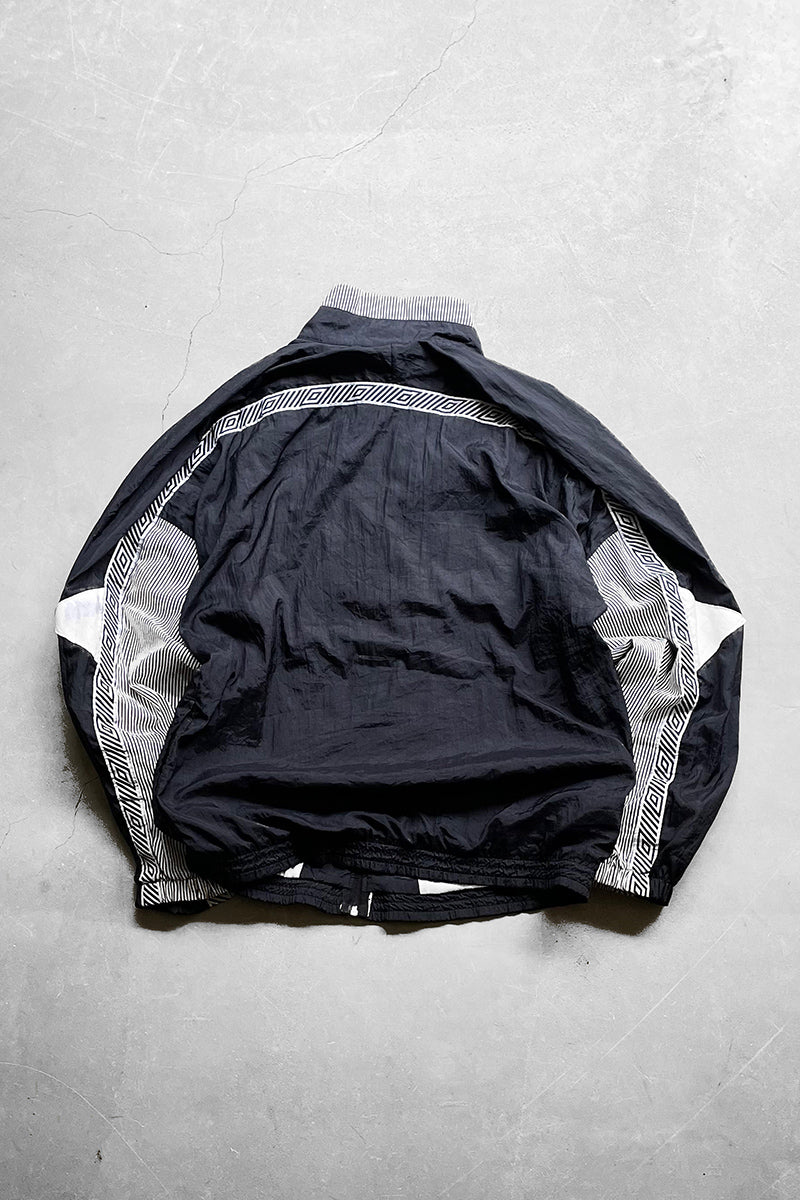 90'S NYLON TRACK JACKET / BLACK [SIZE: M USED]