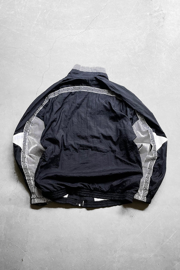 90'S NYLON TRACK JACKET / BLACK [SIZE: M USED]