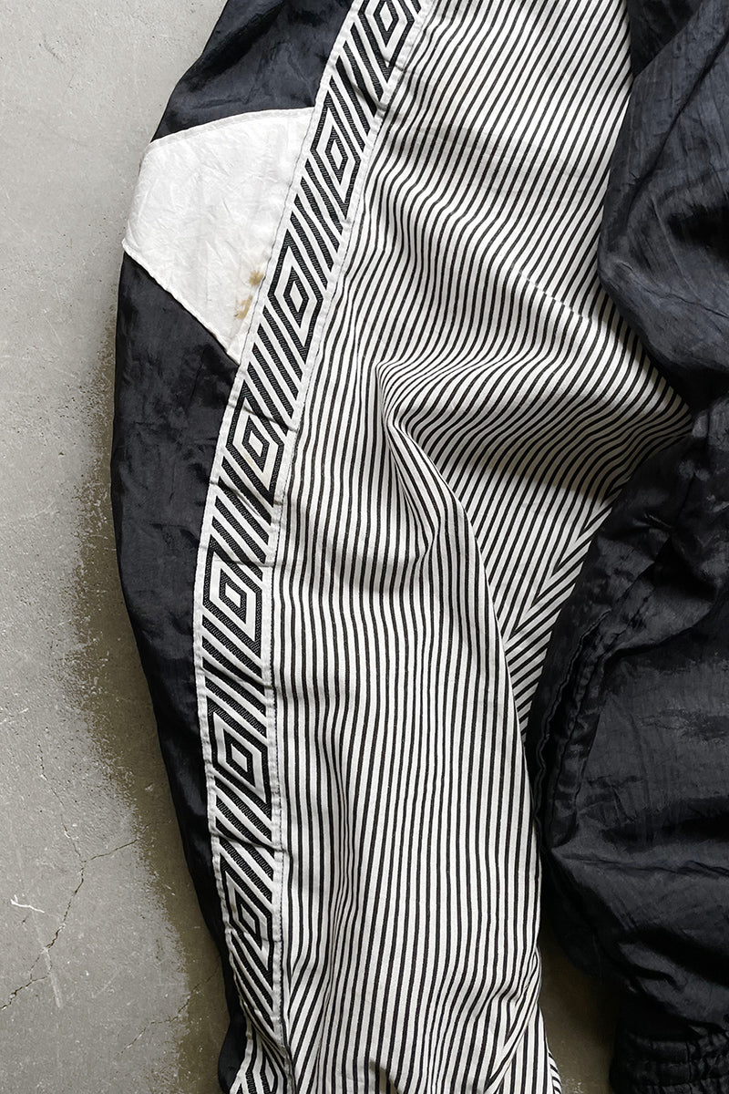 90'S NYLON TRACK JACKET / BLACK [SIZE: M USED]