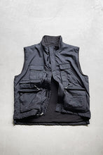 画像をギャラリービューアに読み込む, 90&#39;S NYLON CARGO VEST W/FLEECE LINER / BLACK [SIZE: L]
