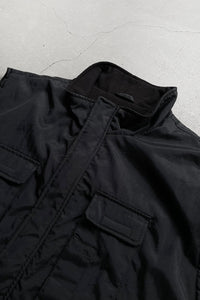 90'S NYLON CARGO VEST W/FLEECE LINER / BLACK [SIZE: L]