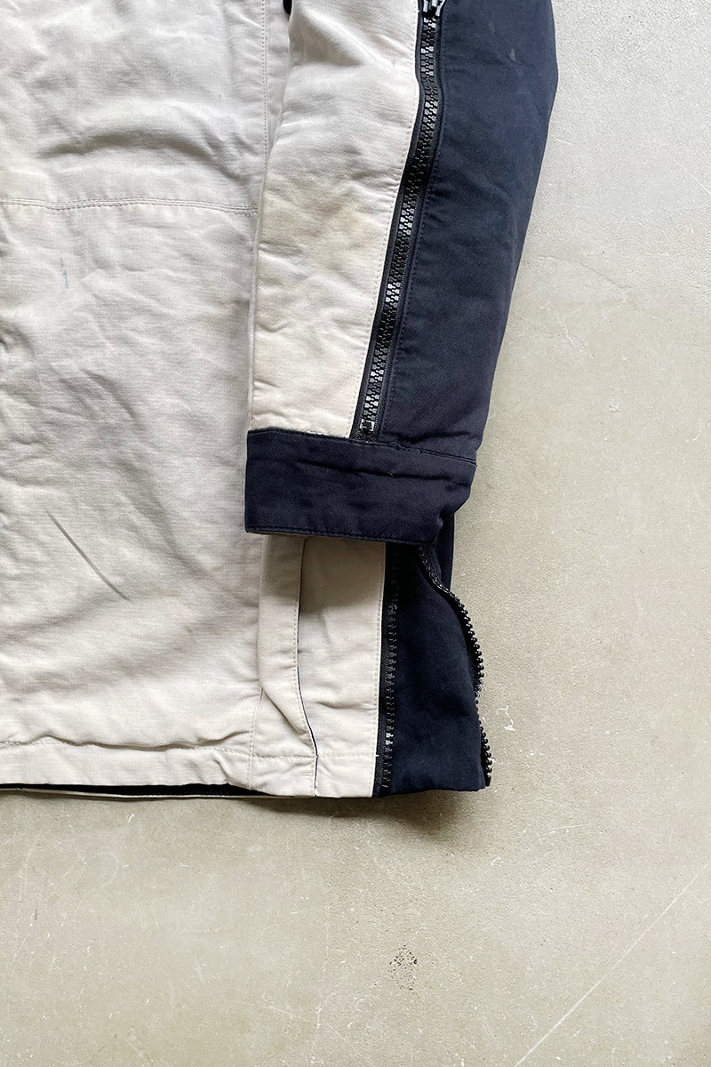 Y2K EARLY 00'S COTTON HOODIED JACKET / WHITE [SIZE: S USED]