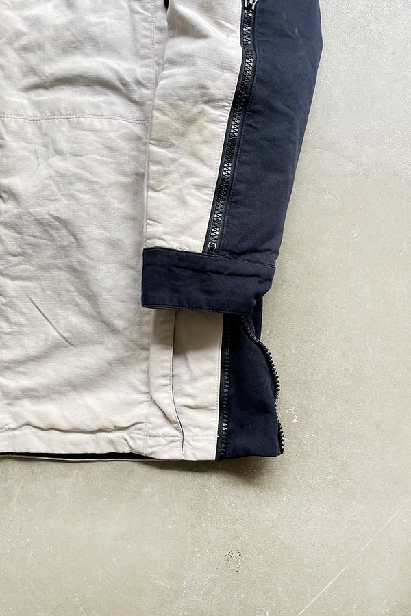 Y2K EARLY 00'S COTTON HOODIED JACKET / WHITE [SIZE: S USED]