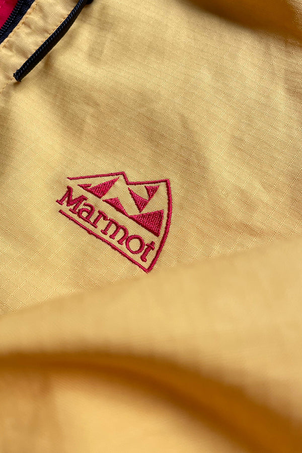 90'S NYLON ANORAK JACKET / YELLOW [SIZE: M USED]