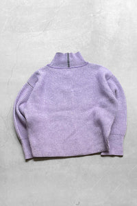 LAMBS WOOL TURTLE NECK KNIT SWEATER / PURPLE [SIZE: M USED]