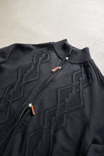 画像をギャラリービューアに読み込む, MADE IN ITALY 90&#39;S VIRGIN WOOL DRIVERS KNIT SWEATER / BLACK [SIZE: L USED]
