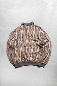 MADE IN USA 90'S 3D DESIGN KNIT PORO SHIRT / PATTERN [SIZE: L USED]