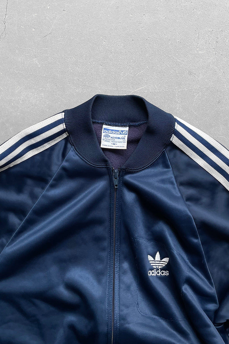 MADE IN USA 70'S ATP KEYROLAN TRACK JACKET  / NAVY [SIZE: M USED]