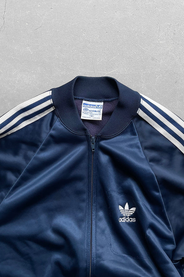 MADE IN USA 70'S ATP KEYROLAN TRACK JACKET  / NAVY [SIZE: M USED]