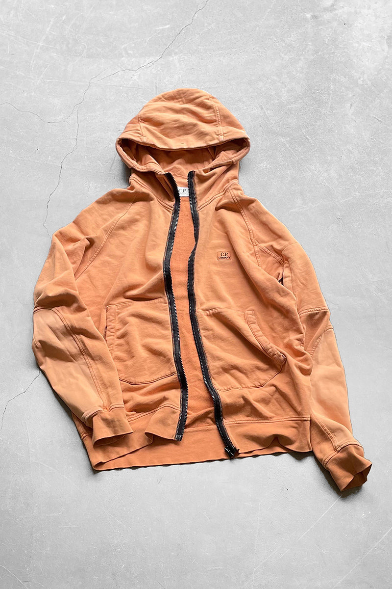 ZIP SWEAT HOODIE / ORANGE [SIZE: S USED]