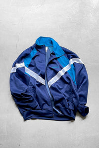 80'S ZIP UP TRACK JACKET  / NAVY [SIZE: L USED]