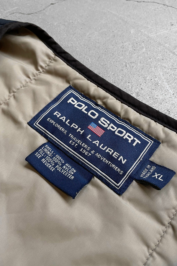 90'S NYLON PUFF VEST / NAVY [SIZE: XL USED]