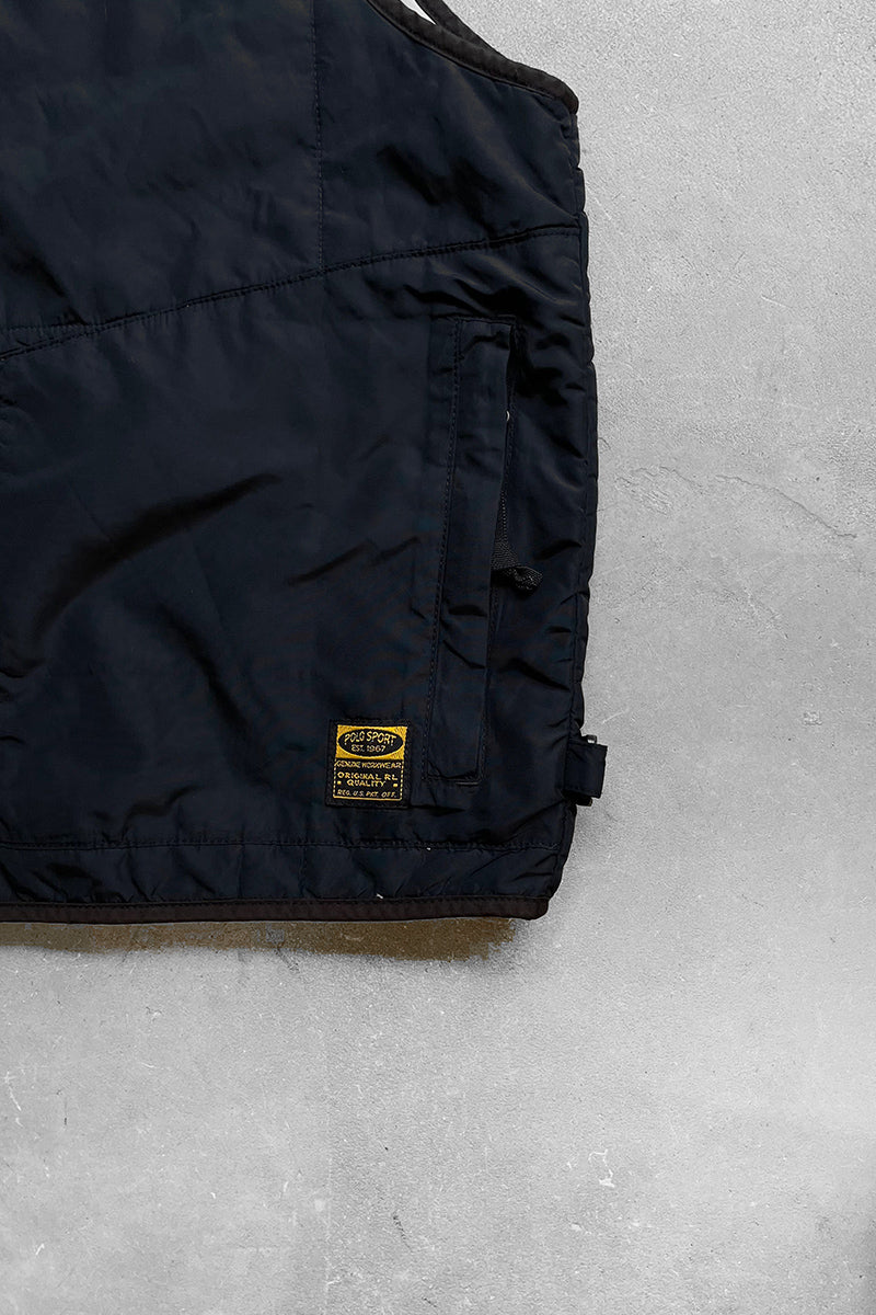 90'S NYLON PUFF VEST / NAVY [SIZE: XL USED]