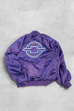 画像をギャラリービューアに読み込む, MADE IN USA 80&#39;S CHEVROLET SATIN NYLON JACKET  / PURPLE [SIZE: L USED]
