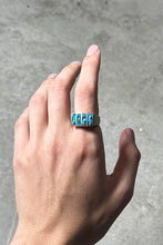 画像をギャラリービューアに読み込む, 925 SILVER CHIP INLAY RING /SILVER [SIZE: 18.5号相当 USED]
