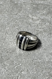 925 SILVER RING W/ONYX	SILVER [SIZE: 13.5号相当 USED]