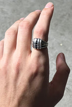 画像をギャラリービューアに読み込む, 925 SILVER RING W/ONYX	SILVER [SIZE: 13.5号相当 USED]
