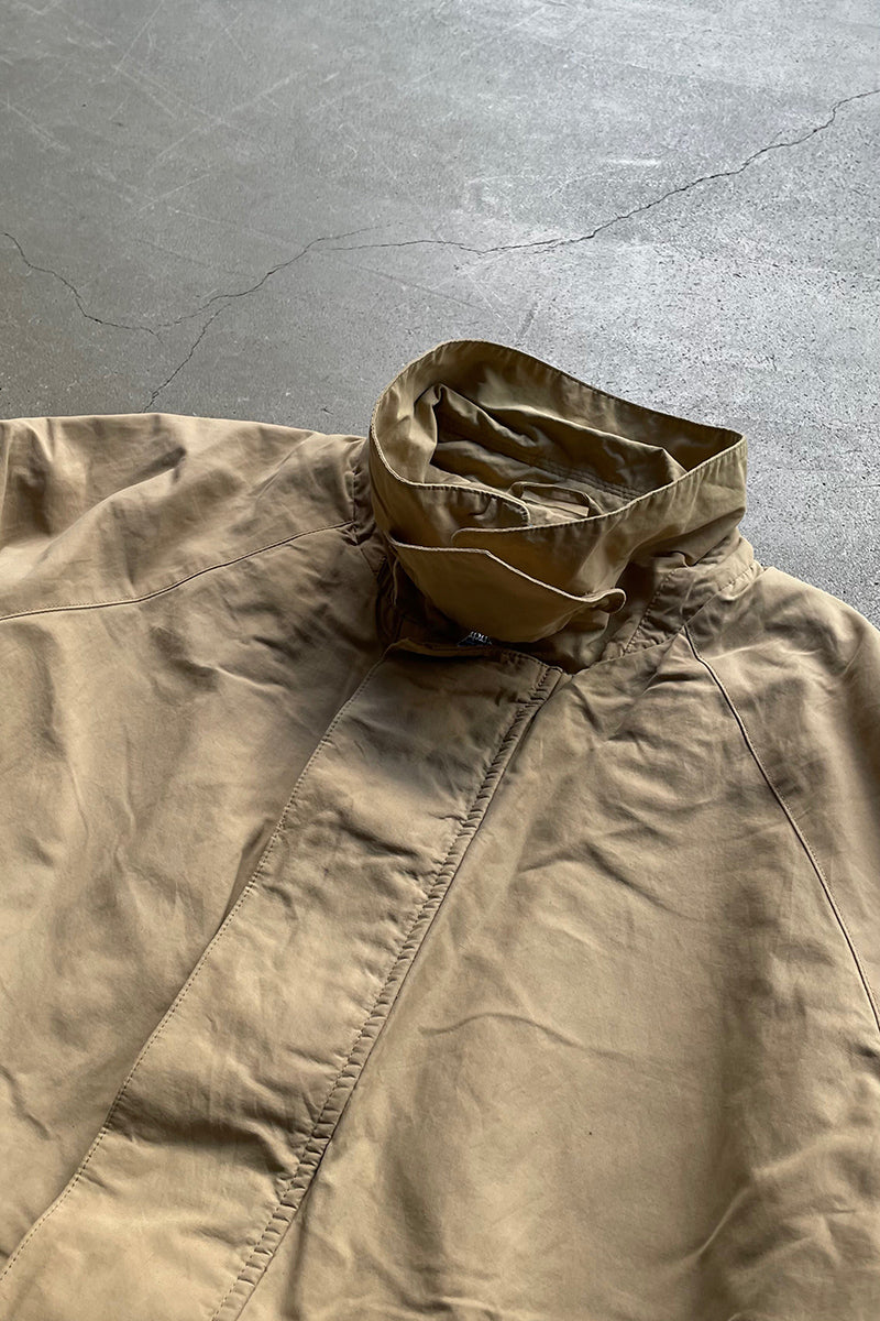 90'S SAFARI COAT WITH LINER / BEIGE [SIZE: L USED]