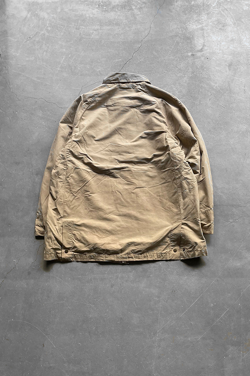 90'S SAFARI COAT WITH LINER / BEIGE [SIZE: L USED]