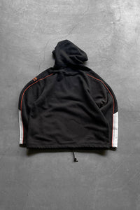 Y2K EARLY 00'S HALF-ZIP HOODIE SWEATSHIRT / BLACK [SIZE: L USED]