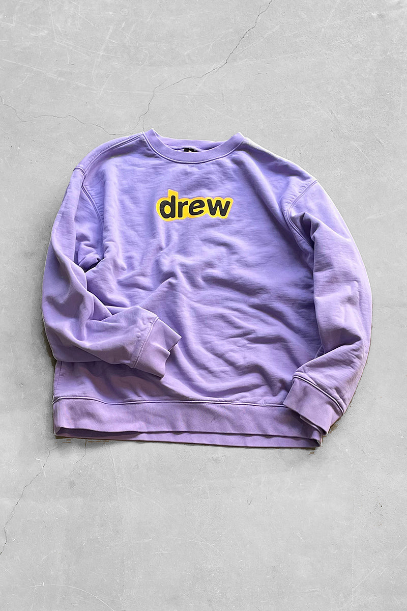 LOGO PRINT SWEATSHIRT / PURPLE [SIZE: L USED]