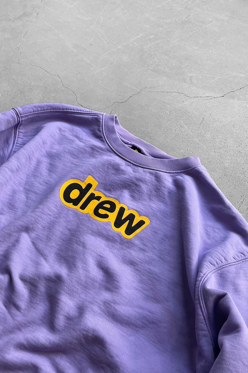 LOGO PRINT SWEATSHIRT / PURPLE [SIZE: L USED]
