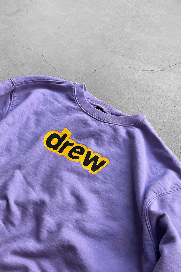 LOGO PRINT SWEATSHIRT / PURPLE [SIZE: L USED]