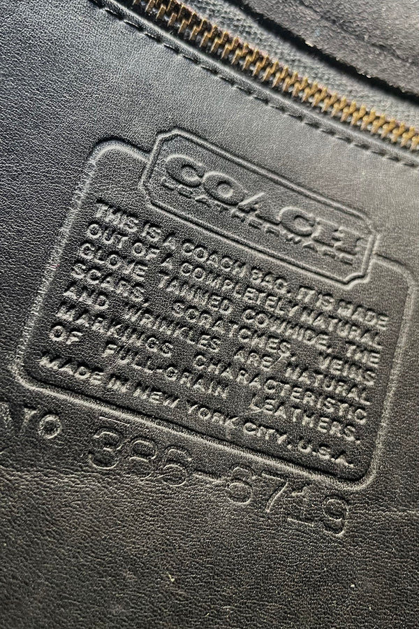 MADE IN USA 70'S LEATHER SHOULDER BAG / BLACK [SIZE: ONE SIZE USED]