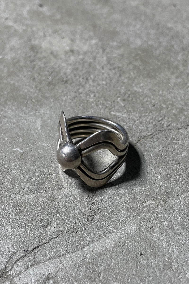 925 SILVER RING / SILVER [SIZE: 17.5号相当 USED]